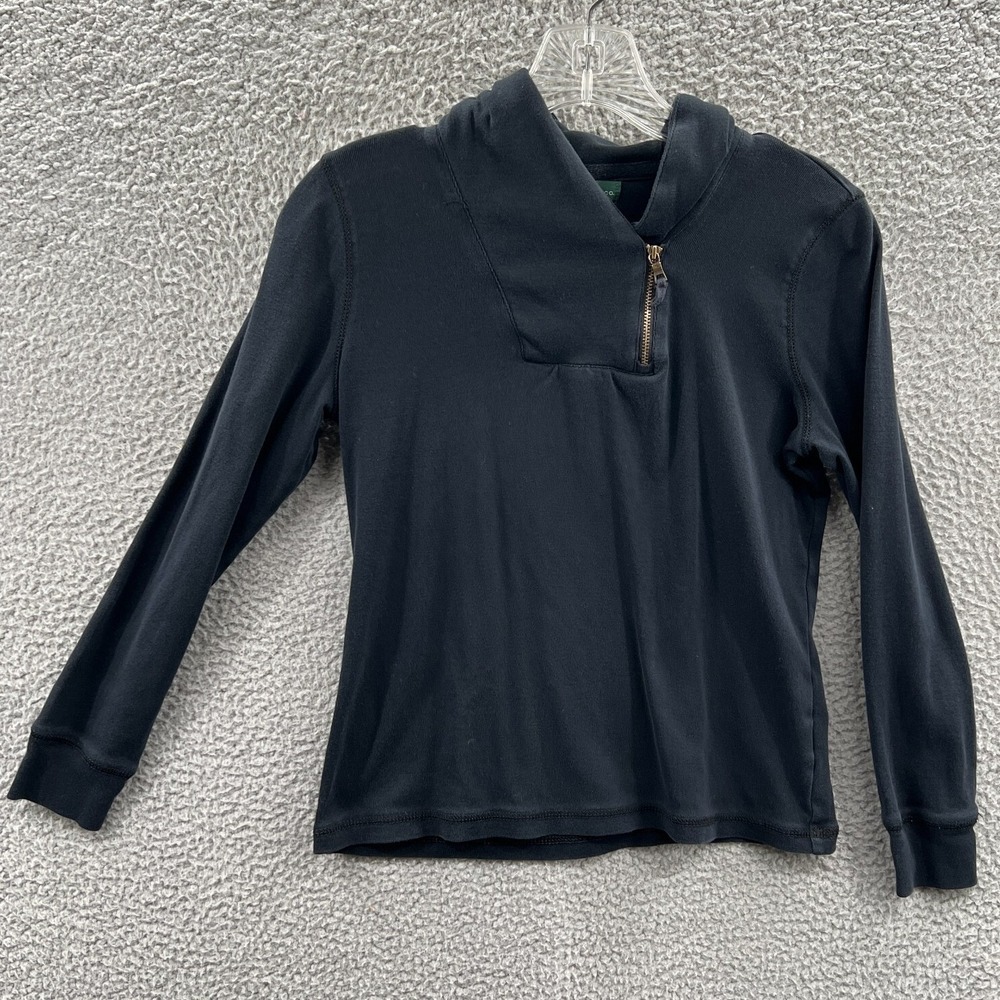 LRL Ralph Lauren Women Minimalist Top PM Quarter Zip Mock Neck Quiet Luxury Cozy